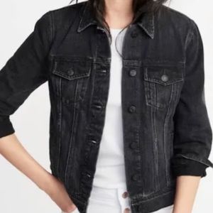 Universal thread faded black denim jacket